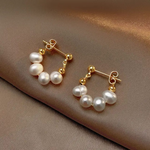 TGO Luxe Baroque Pearl Hoop Earrings