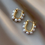 Lustrous Halo Pearl Hoops