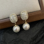 Regal Pearl Drop Earrings