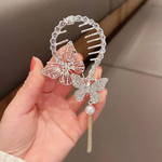 Enchanted Butterfly Crystal Hair Comb.