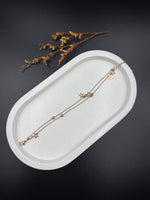 Celestial Star Charm Double Chain Bracelet in Rose Gold
