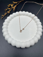 Rose Gold Heart & Initial "G" Pendant Necklace