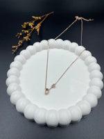 Rose Gold Heart & Initial "D" Pendant Necklace