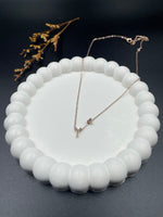 Rose Gold Heart & Initial "Y" Pendant Necklace