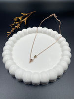 Rose Gold Heart & Initial "P" Pendant Necklace