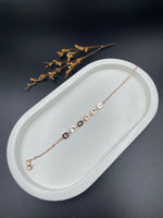 Rose Gold Geometric Crystal Accent Bracelet