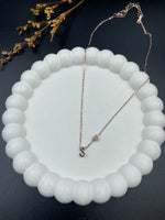 Rose Gold Heart & Initial "S" Pendant Necklace