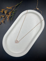 Crystal Bloom – Rose Gold Sparkling Heart Necklace