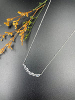 Silver Radiance Marquise Stone Necklace