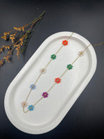 Flora Joy – Multi-Colored Beaded Flower Chain Necklace