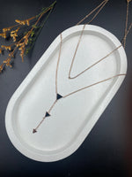 Geometric Muse – Layered Triangle Necklace Set