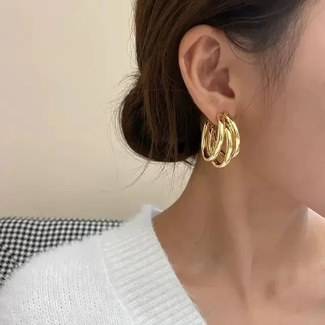 Luxe Orbit Double Hoop Earrings