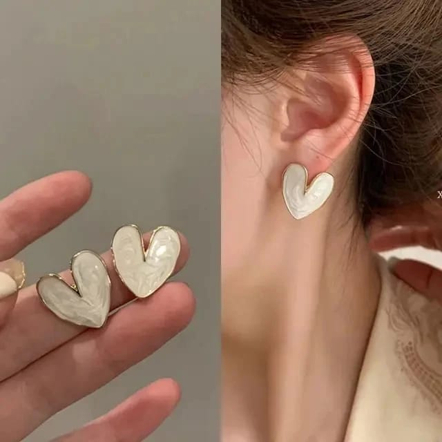 Elegant Heart Stud Earrings