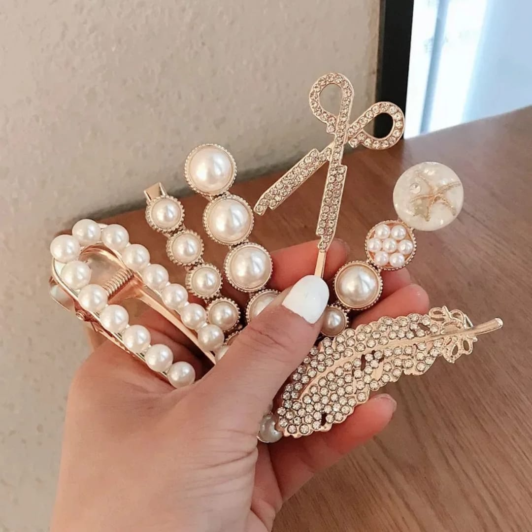 Pearl Elegance Hair Clip Set