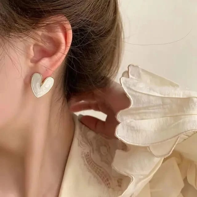 Elegant Heart Stud Earrings