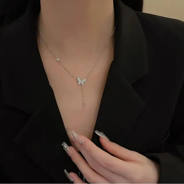 Celestia Butterfly Drop Necklace