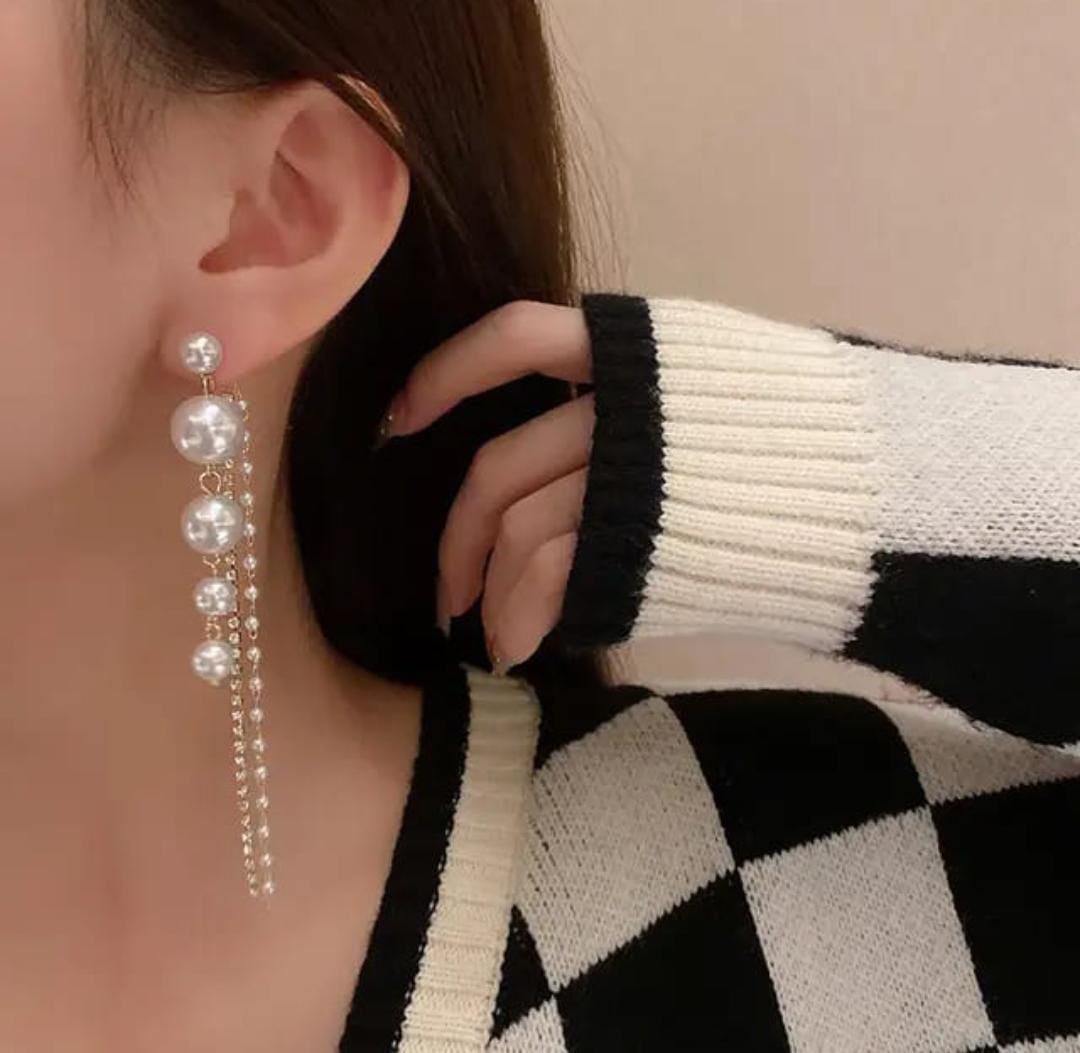 Lustre Pearl Drip Earrings