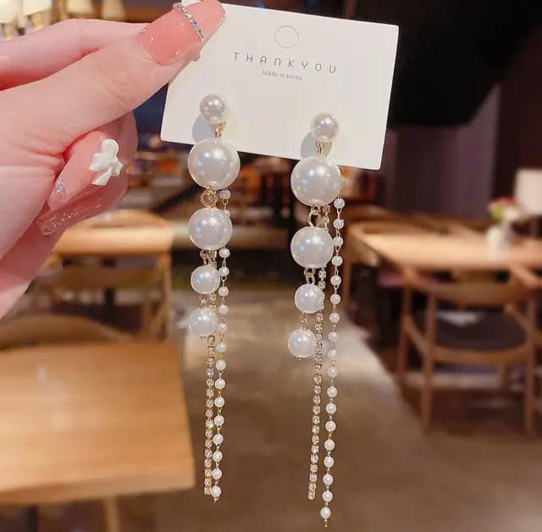Lustre Pearl Drip Earrings