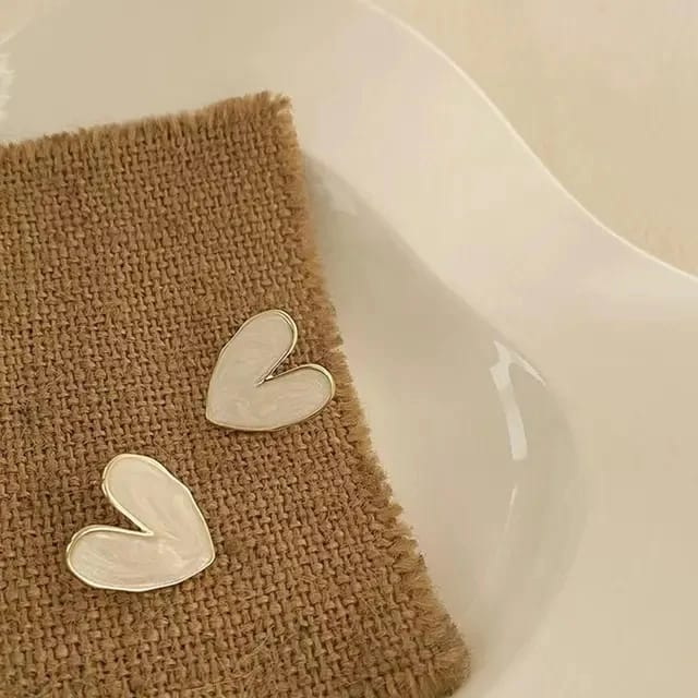 Elegant Heart Stud Earrings