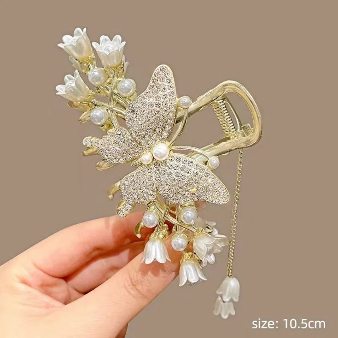 Elegance Bloom Butterfly Hair Claw Clip