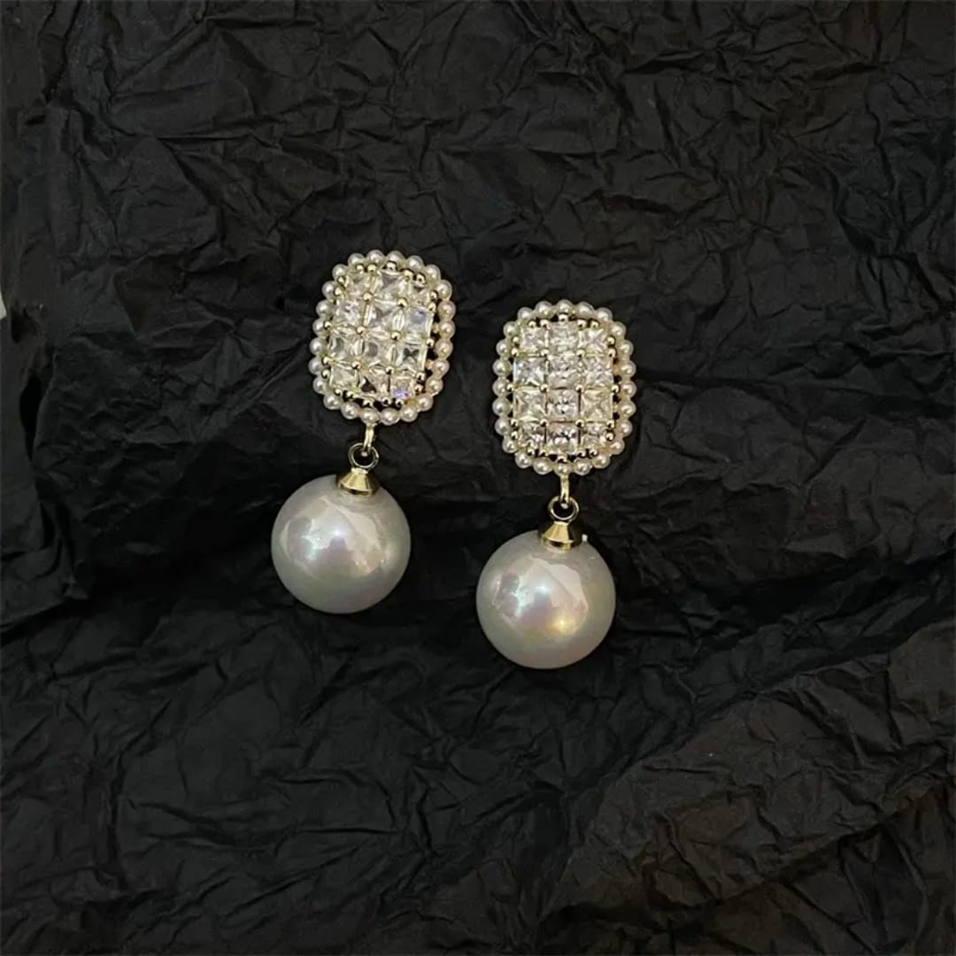 Regal Pearl Drop Earrings