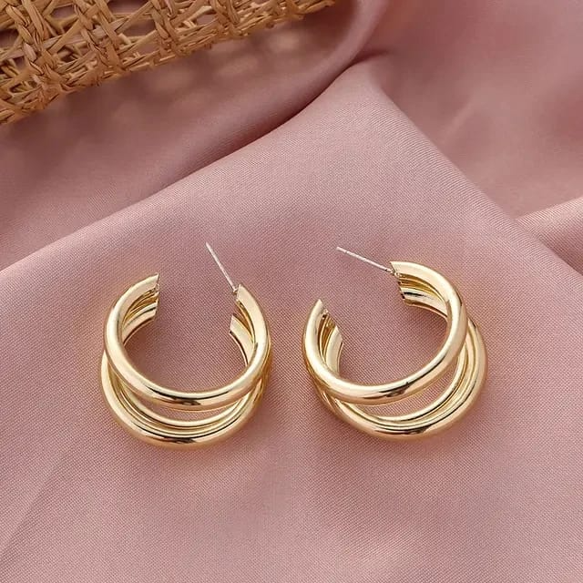 Luxe Orbit Double Hoop Earrings