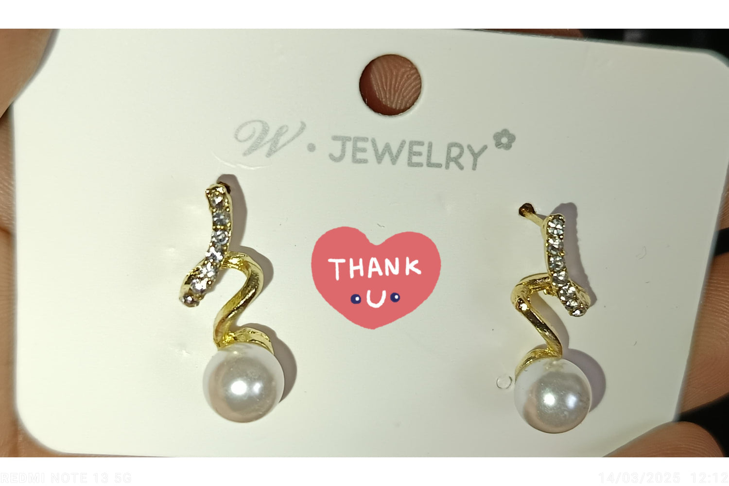 Twist & Pearl Crystal Stud Earrings