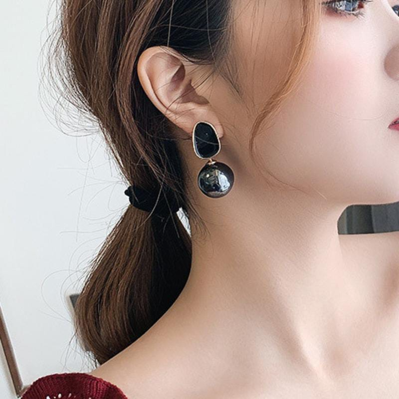 Midnight Luxe Stud Drop Earrings