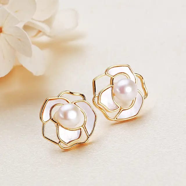 Pearl Blossom Earrings
