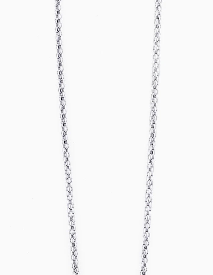 White Gold Necklace With Sapphire And Blue Topaz Pendant